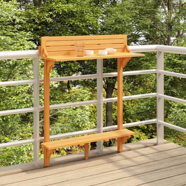 ARDEBO.de - Balkon-Stehtisch 90x37x122,5 cm Massivholz Akazie