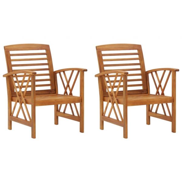 ARDEBO.de - Gartenstühle 2 Stk. Massivholz Akazie
