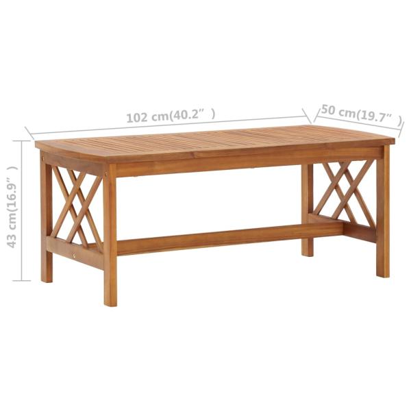 2-tlg. Garten-Lounge-Set mit Auflagen Massivholz Akazie