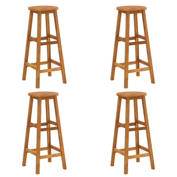Barhocker 4 Stk. Massivholz Akazie 