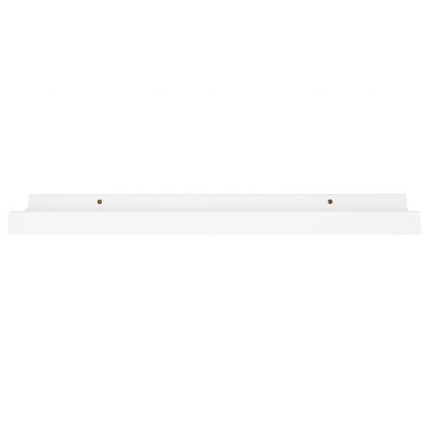 Bilderleisten 2 Stk. Weiß 40x9x3 cm MDF 