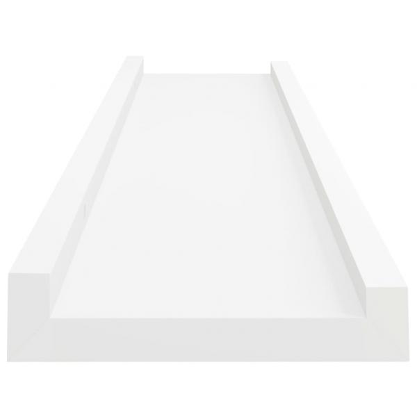 Bilderleisten 2 Stk. Weiß 40x9x3 cm MDF 