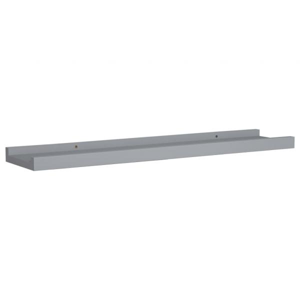 Bilderleisten 2 Stk. Grau 60x9x3 cm MDF