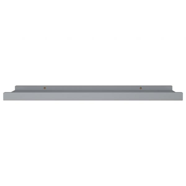 Bilderleisten 2 Stk. Grau 60x9x3 cm MDF