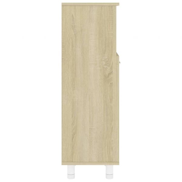 Badezimmerschrank Sonoma-Eiche 30x30x95 cm Holzwerkstoff