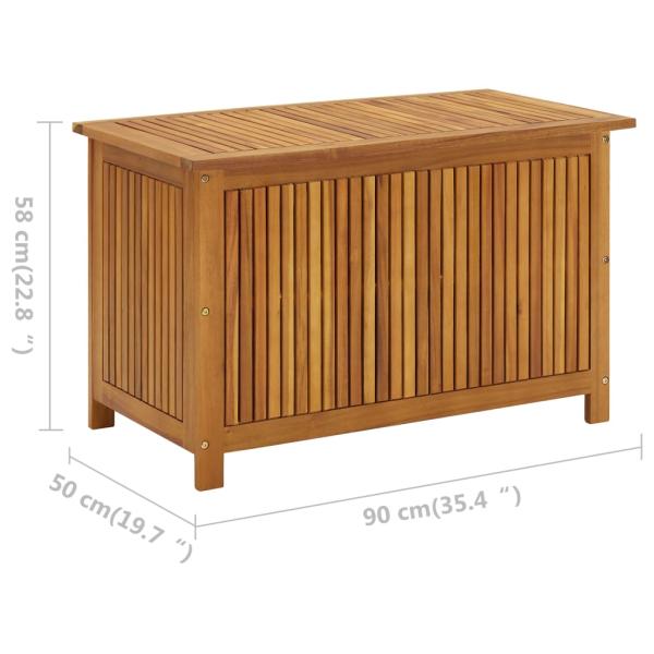 Gartenbox 90x50x58 cm Massivholz Akazie
