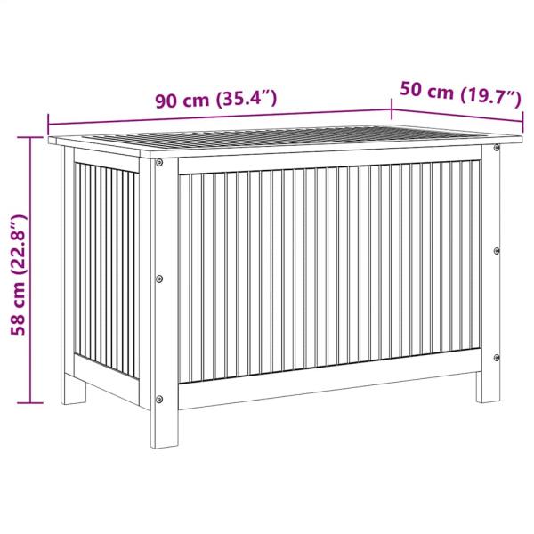 Gartenbox 90x50x58 cm Massivholz Akazie