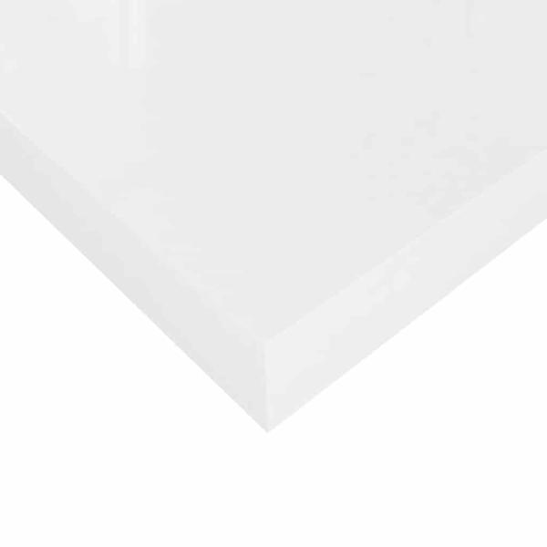 Schweberegale 4 Stk. Hochglanz-Weiß 40x23x3,8 cm MDF