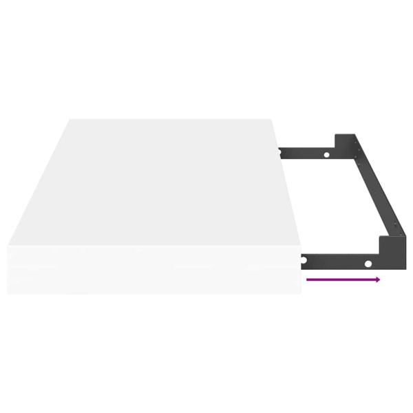 Schweberegale 4 Stk. Weiß 40x23x3,8 cm MDF