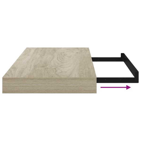 Schwebende Wandregale 2 Stk. Eichefarben 50x23x3,8cm MDF