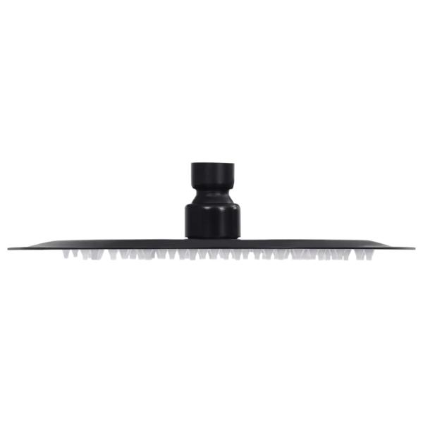 Regenbrause Edelstahl 20 cm Rund Schwarz