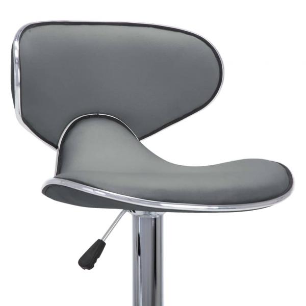 Barhocker 2 Stk. Grau Kunstleder 