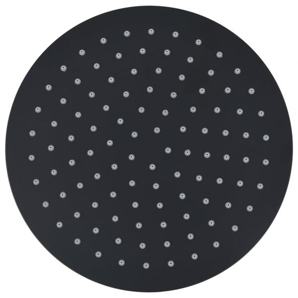 Regenbrause Edelstahl 25 cm Rund Schwarz