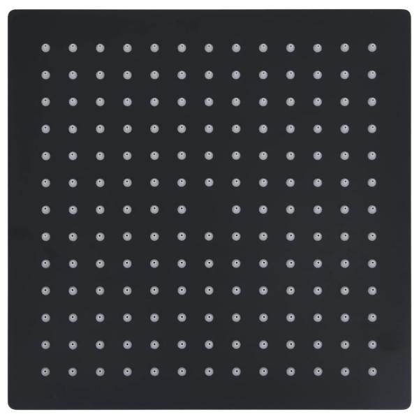 Regenbrause Edelstahl 30x30 cm Quadrat Schwarz