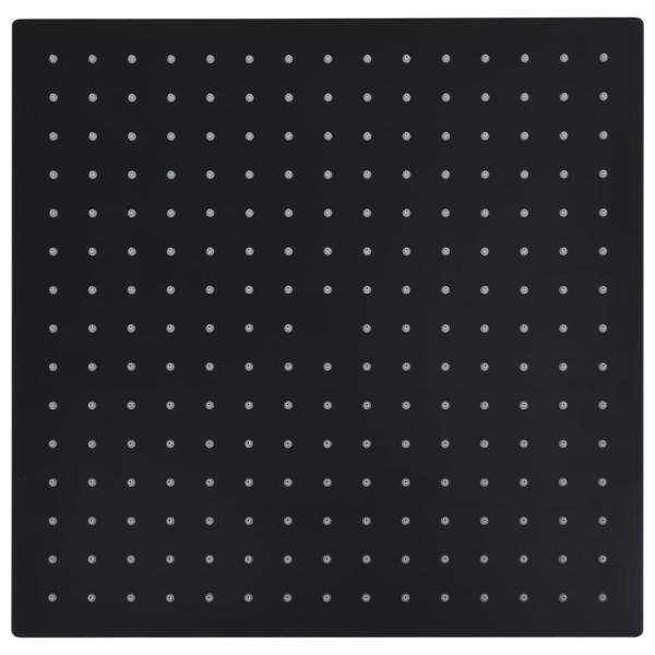 Regenbrause Edelstahl 40x40 cm Quadrat Schwarz