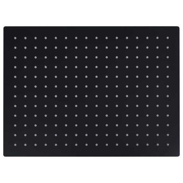 Regenbrause Edelstahl 40x30 cm Rechteckig Schwarz