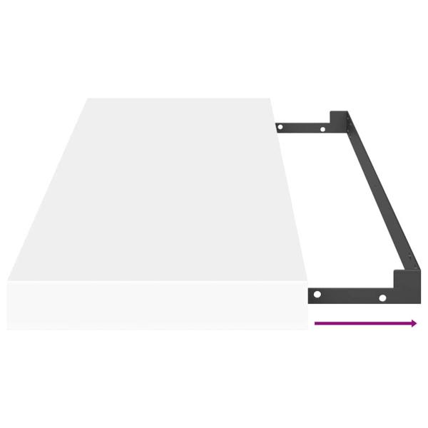 Schweberegal Weiß 80x23,5x3,8 cm MDF