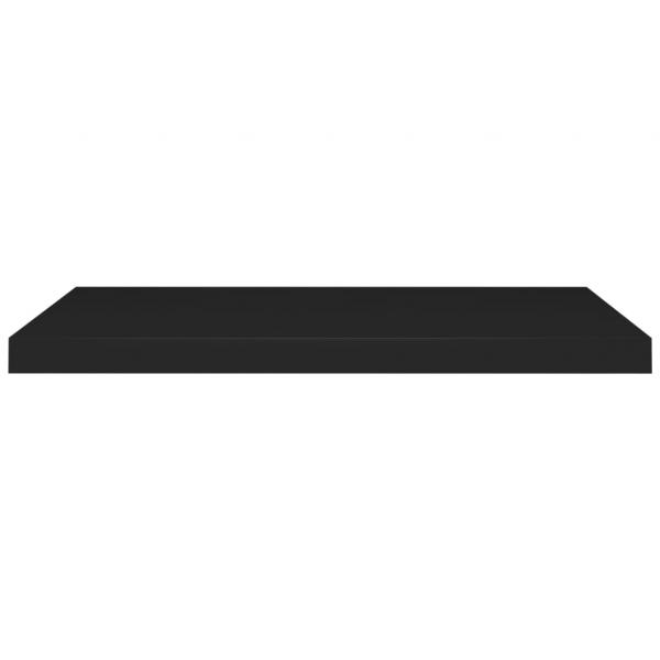 Schweberegale 4 Stk. Schwarz 80x23,5x3,8 cm MDF