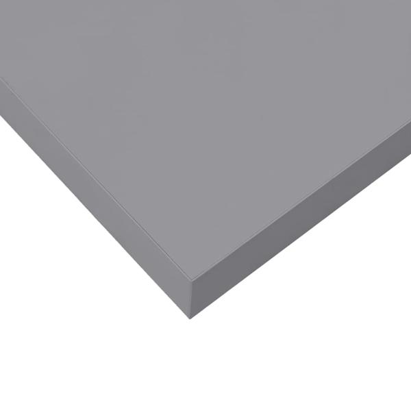 Schweberegale 2 Stk. Grau 80x23,5x3,8 cm MDF