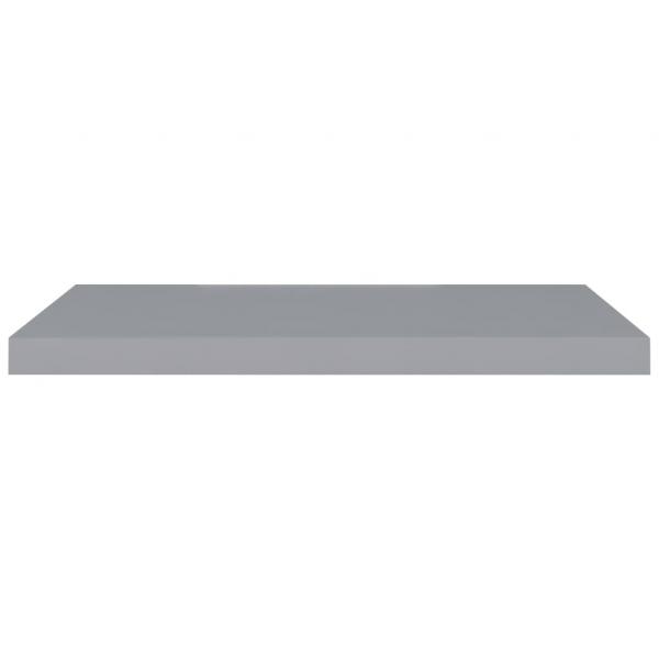 Schweberegale 2 Stk. Grau 80x23,5x3,8 cm MDF