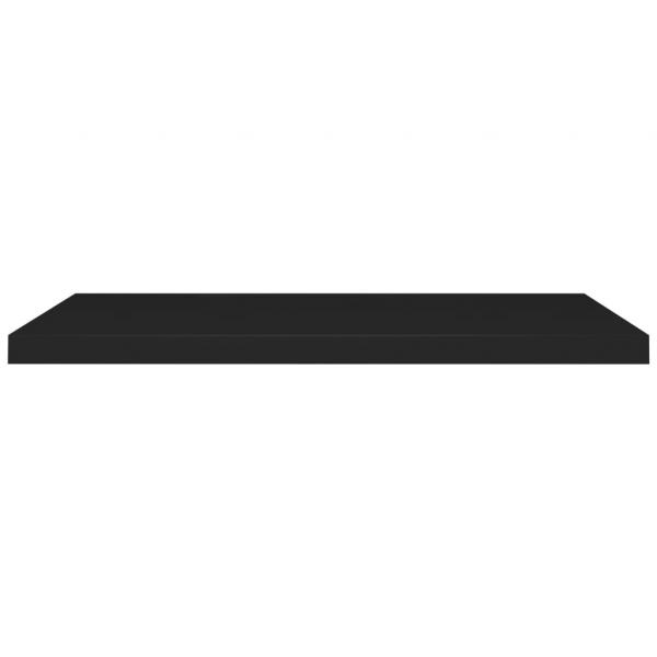 Schweberegale 2 Stk. Schwarz 90x23,5x3,8 cm MDF
