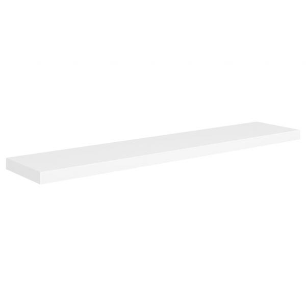 Schweberegale 2 Stk. Weiß 120x23,5x3,8 cm MDF