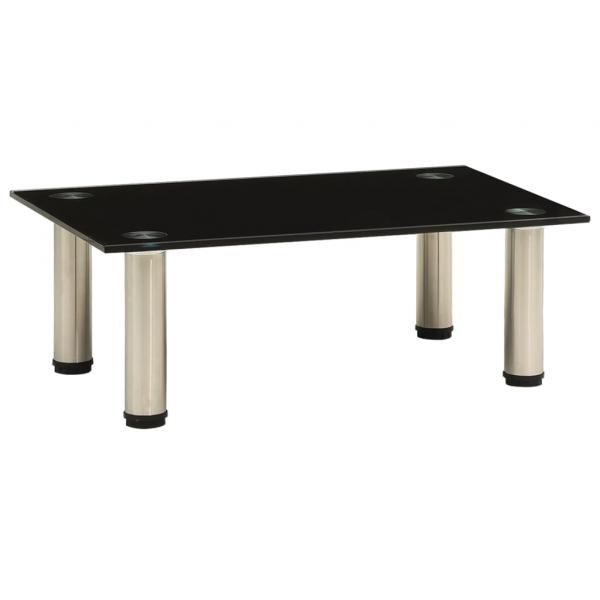 ARDEBO.de - TV-Tisch 40x35x17 cm Schwarz Hartglas