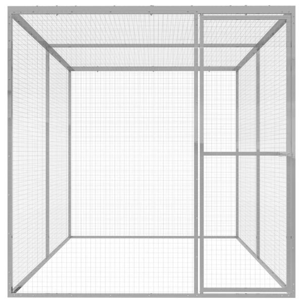 Katzenkäfig 3x1,5x1,5 m Verzinkter Stahl