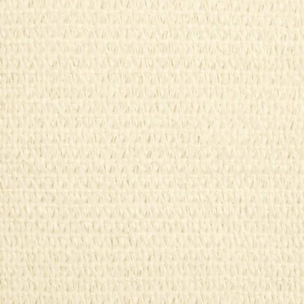 Sonnensegel 160 g/m² Creme 3,5x3,5x4,9 m HDPE