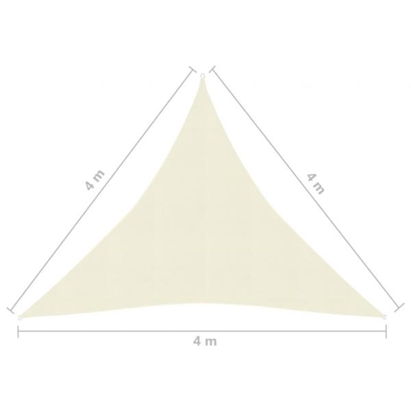 Sonnensegel 160 g/m² Creme 4x4x4 m HDPE