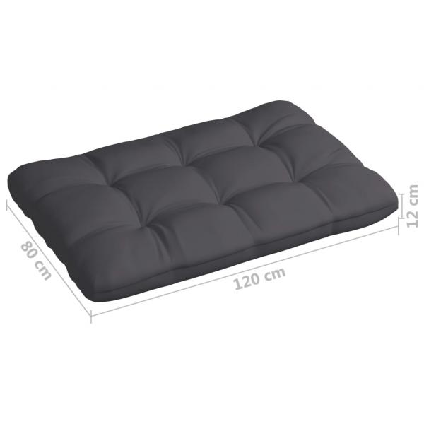 Palettenkissen Anthrazit 120x80x12 cm Stoff