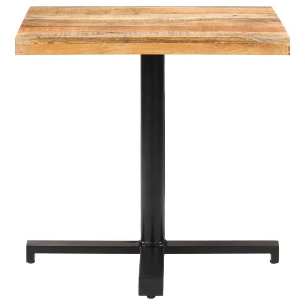 ARDEBO.de - Bistrotisch Quadratisch 80x80x75 cm Raues Mangoholz