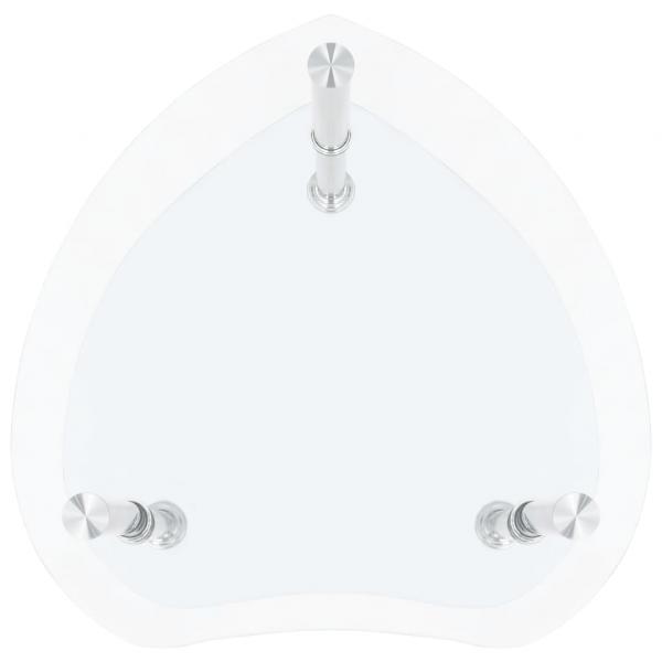 Beistelltisch mit 2 Ablagen Transparent 38x38x50 cm Hartglas