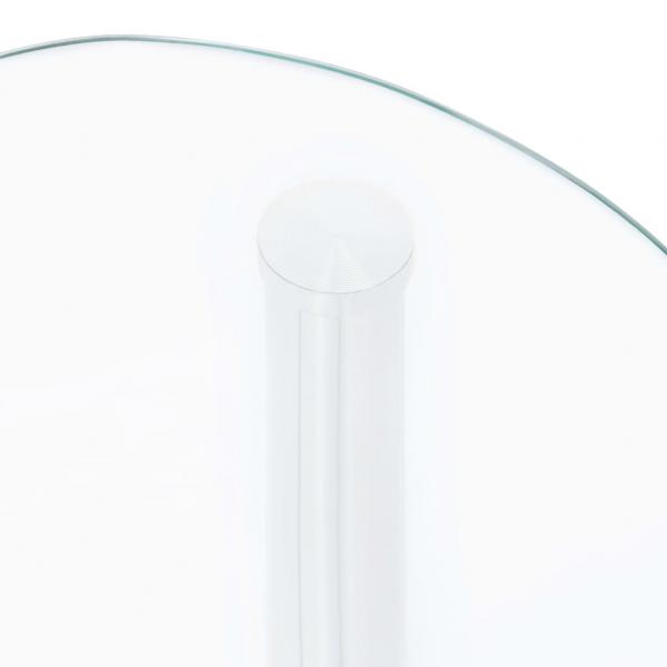 Beistelltisch mit 2 Ablagen Transparent 38x38x50 cm Hartglas
