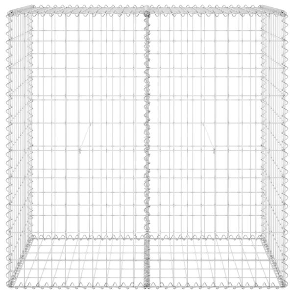 Gabionenwand mit Abdeckung Verzinkter Stahl 100x60x100 cm