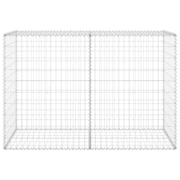 Gabionenwand mit Abdeckung Verzinkter Stahl 150x60x100 cm