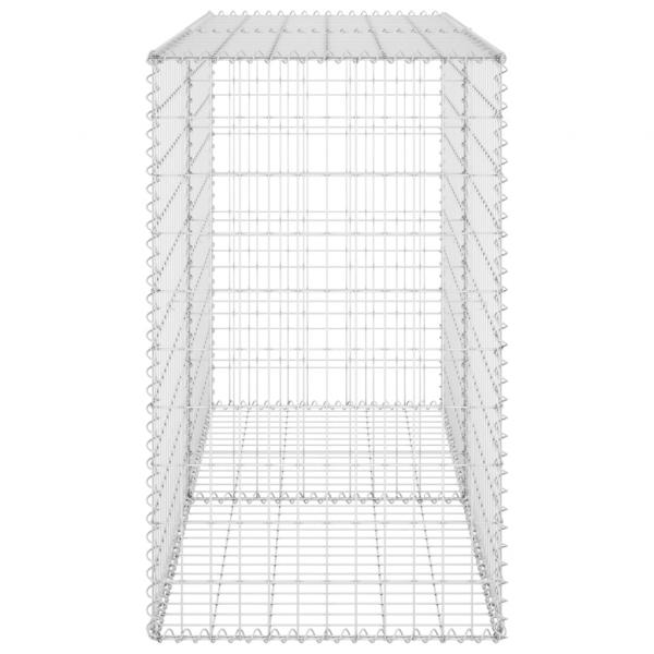 Gabionenwand mit Abdeckung Verzinkter Stahl 150x60x100 cm
