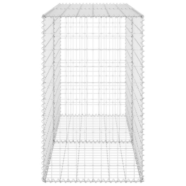Gabionenwand mit Abdeckung Verzinkter Stahl 150x60x100 cm