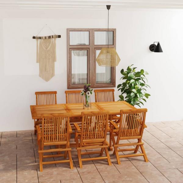 ARDEBO.de - 7-tlg. Garten-Essgruppe Massivholz Teak