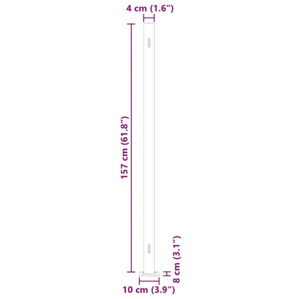 Seitenmarkise Ausziehbar 600x160 cm Braun