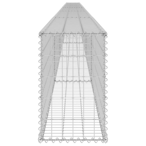 Gabionenwand mit Abdeckung Verzinkter Stahl 900x30x50 cm
