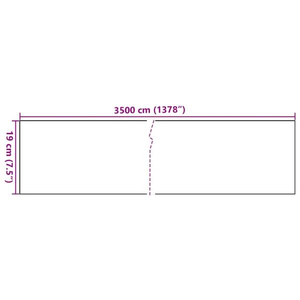 Garten-Sichtschutz PVC 35x0,19 m Matt-Dunkelgrau
