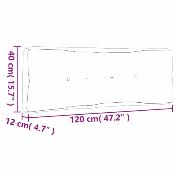 ARDEBO.de - Palettenkissen Anthrazit 120x40x12 cm Stoff