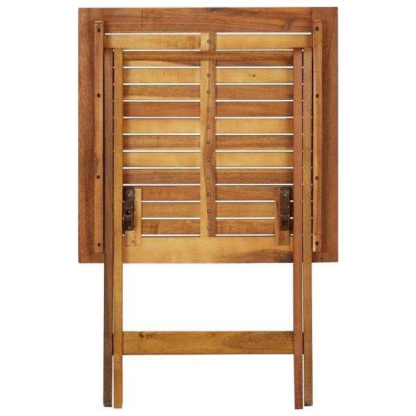 Klappbarer Gartentisch 60x60x75 cm Massivholz Akazie