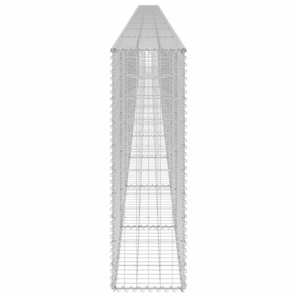 Gabionenwand mit Abdeckung Verzinkter Stahl 900x30x100 cm