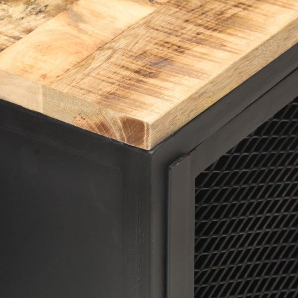 Nachttisch 40x30x53 cm Raues Mango-Massivholz