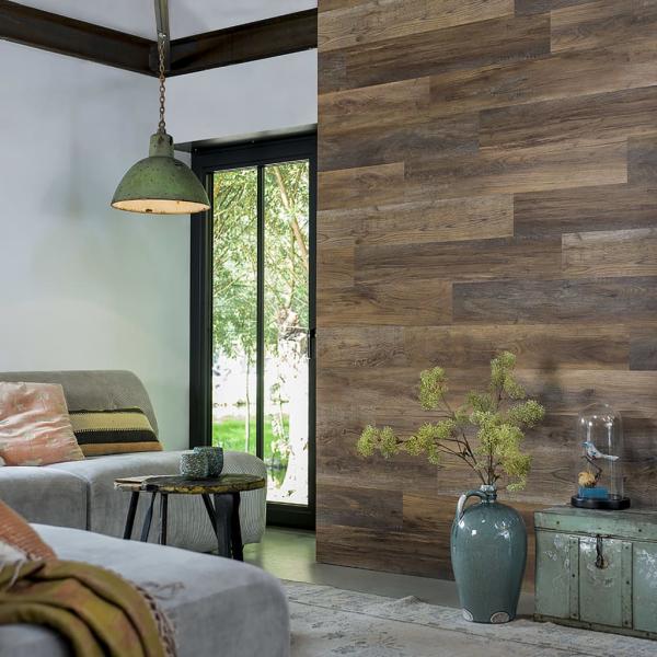 WallArt Paneele Holzoptik Scheunenholz-Eiche Umbra-Braun 