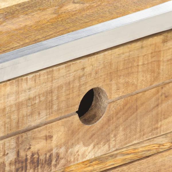 Couchtisch 89x59x33 cm Massives Raues Mangoholz 