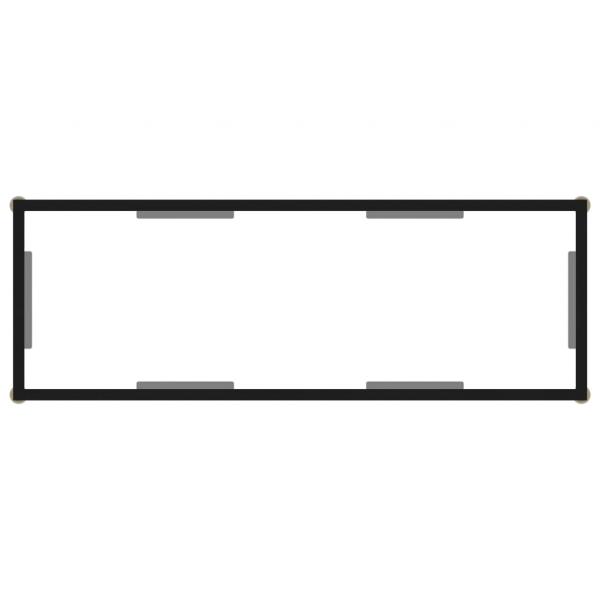 Konsolentisch Transparent 100x35x75 cm Hartglas
