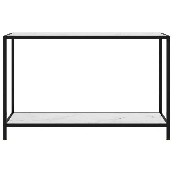 Konsolentisch Weiß 120x35x75 cm Hartglas